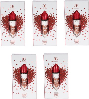 AROCHEM SWEET LOVE Attar Long Lasting Fragrance No Alcohol Pure Perfume 6ML (Pack of 5) Floral Attar(Musk)