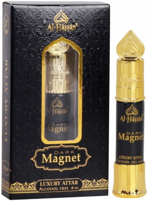 Al - Hassan Dark Magnet Attar For Men & Women - 6ml Floral Attar(Woody)