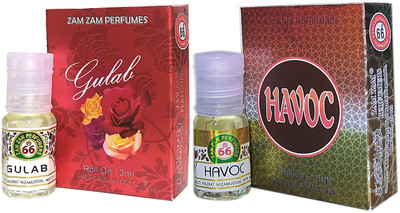Zam Zam Perfumers Gulab and Havoc 3ml/Piece Long Lasting Attar Floral Attar(Natural)
