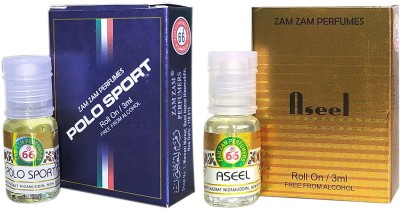 Zam Zam Perfumers Polosport and Aseel 3ml/Piece Long Lasting Attar Floral Attar(Natural)