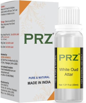 PRZ White Oud Attar For Unisex (30 ML) - Pure Natural Premium Quality Perfume (Non-Alcoholic) Floral Attar(Floral)