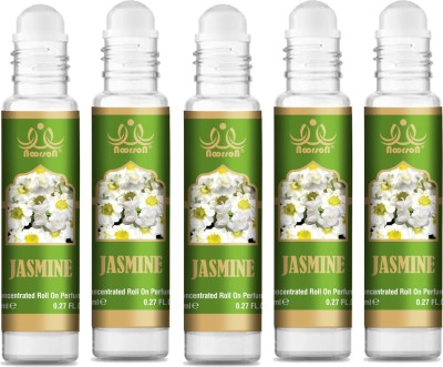 Noorson Jasmine Attar Perfume for Unisex Natural Long Lasting 8 ML Each PACK OF 5 Floral Attar(Floral)