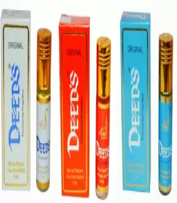 Almas Fascinating DEEDS pocket Floral Attar (Motia/Jasmin) pack of 3 Floral Attar(Motia/Jasmin)