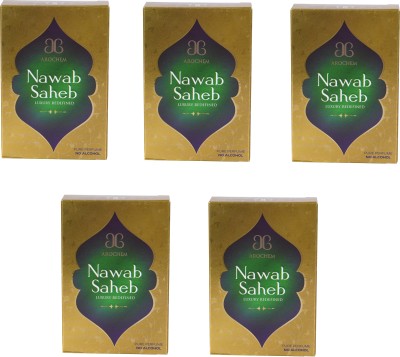 AROCHEM NAWAB SAHEB Attar Long Lasting Fragrance No Alcohol Pure Perfume 6ML (Pack of 5) Floral Attar(Musk Arabia)