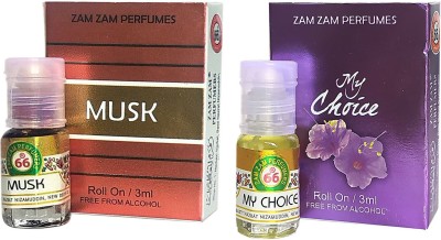 Zam Zam Perfumers Musk and My Choice 3ml/Piece Long Lasting Attar Floral Attar(Natural)