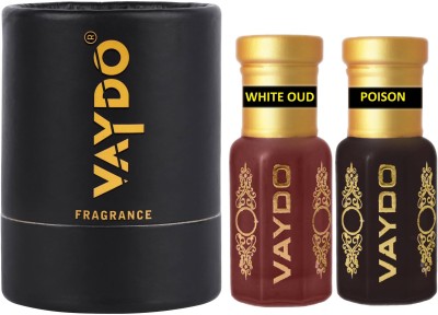 vaydo WHITE OUD+POISION Attar/Perfume 12ML(Long Lasting 24 hrs, Alcohol-Free)Men&Women Floral Attar(Natural, Oud (agarwood))