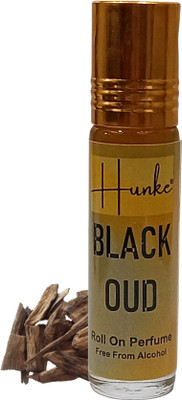 Hunke Black Oud Perfume oil Roll on | Attar Ittar | No Alcohol | Travel Size Herbal Attar(Oud (agarwood))