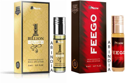 MEENA 1 Billion And Feego Attar Combo Floral Attar(Dehn el oud, Motia/Jasmin)