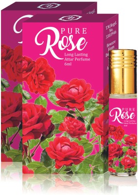 Parag Fragrances Pure Rose 6ml (2pc Combo Pack) Floral Attar(Natural)