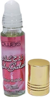 Owais Rose Attar Long Lasting Ruh Gulab Floral Attar 6ml (Pack of 2) Floral Attar(Rose)