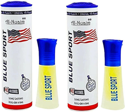 Al-Nuaim Blue Sport Attar Pack of 2 Floral Attar(Floral)