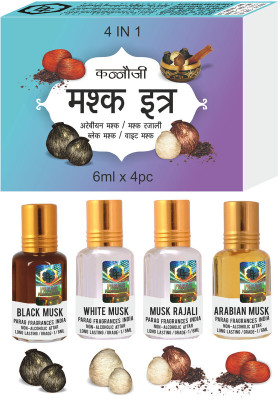 Parag Fragrances Musk Attar 4 In 1 Combo Floral Attar(Floral)