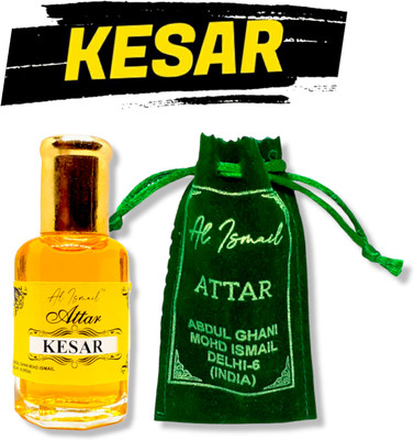Al Ismail Kesar Attar 12 ml / Natural Attar Roll-On / Unisex / Alcohol Free / Herbal Attar(Saffron)