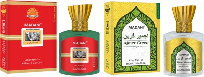 Madani Ramadan Kareem Special Luxurious Attar 24 Hours Long Lasting (2 Pcs of 10 ml) Herbal Attar(Musk, Natural, Jannat ul Firdaus, Amber, Gold Musk)