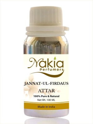 Nakia Jannat-Ul-Firdaus Attar Perfume Oil | Alcohol free Ittar Scent (100ml) Floral Attar(Saffron)