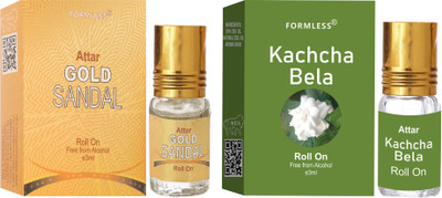 FORMLESS Sultan & Kacha Bella 3ml Each Roll on Floral Attar(Floral)