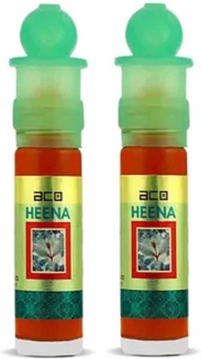 aco Heena Attar 8ml - Pure Elegance Alcohol-Free Fragrance Pack Of 2 Floral Attar(Fruity)