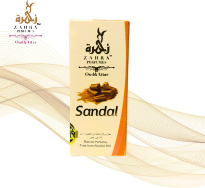 Zahra SANDAL ATTAR | ROLL ON 6ML| LONG LASTING ATTAR ||FOR MEN AND WOMEN Floral Attar(Sandalwood)