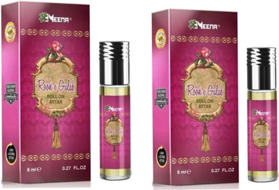 MEENA Rooh E Gulab 8 Ml Roll On Attar (Pack of 2) Floral Attar(Rose)
