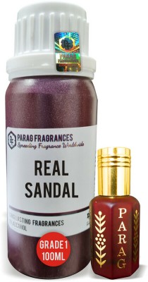 Parag Fragrances Real Sandal Attar 100ml (Long Lasting, Pure & Grade-1 Attar) Floral Attar(Natural)