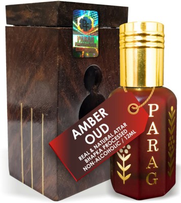 Parag Fragrances Amber Oud Attar 12ml Wood Box Gift Pack / Precious Natural Attar Floral Attar(Oud (agarwood))