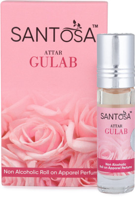 Santosa Gulab Attar 6ml Roll-On - Oil-Based Rose Itra/Ittar/Attar for Men & Women Floral Attar(Rose)