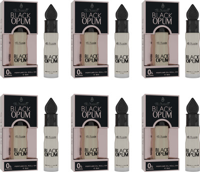 Al-Nuaim E-Series Black Opum Attar Roll On - Pack Of 6 (6ml Each) Floral Attar(Floral)