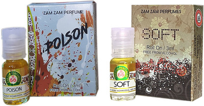 Zam Zam Perfumers Poison and Soft 3ml/Piece Long Lasting Attar Floral Attar(Natural)