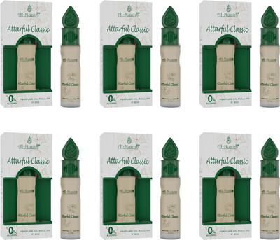 Al-Nuaim E-Series Attarful Classic Attar Roll On - Pack Of 6 (6ml Each) Floral Attar(Floral)
