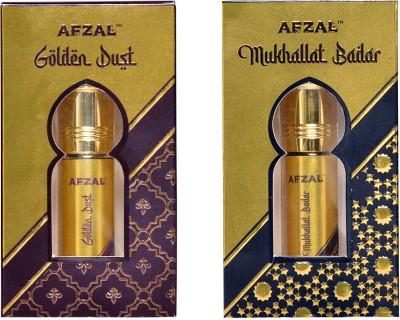 AFZAL GOLDEN DUST MUKHALLAT BADAR 12ML ROLL ON PK2 Floral Attar(Spicy, Woody, Amber, Agarwood)