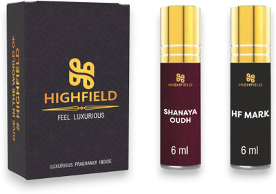 HIGHFIELD Shanaya Oudh & HF Mark Attar Combo Pack For Men & Women - 6ml Each (Pack of 2) Floral Attar(Floral)