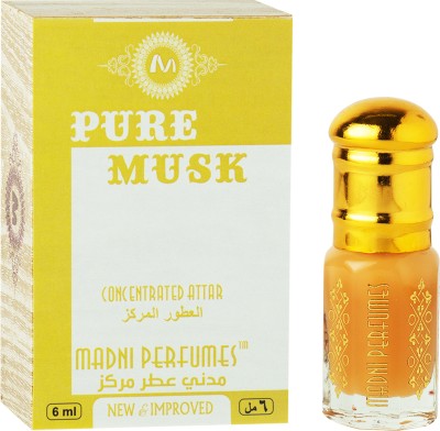 MADNI PERFUMES Pure Musk Premium Attar For Men & Women - 6ml | Alcohol-Free Attar Floral Attar(Floral)