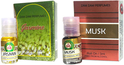 Zam Zam Perfumers Jasmine and Musk 3ml/Piece Long Lasting Attar Floral Attar(Natural)