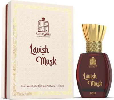 Adilqadri Lavish Musk Attar | Musky | Unisex Non-Alcoholic Roll-On Attar 12ML Floral Attar(Musk)