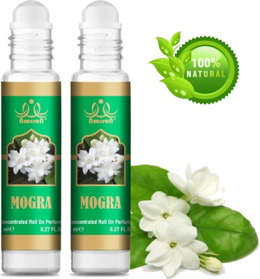 Noorson Mogra Premium Quality Attar Perfume for Unisex - Pure, Natural Undiluted 2 X 8Ml Herbal Attar(Mogra)