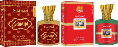 Madani Sanaya Attar And Jannatul Firdaus Attar| Arabic & French Blend | 2 Pcs Of 10 Ml Floral Attar(Jannat ul Firdaus, Oud (agarwood), Amber)