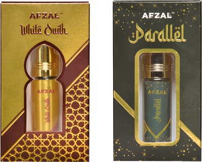 AFZAL WHITE OUDH PARALLEL 12ML ROLL ON PK2 Floral Attar(Musk, Sandalwood, Agarwood, Rose)