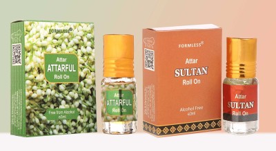 FORMLESS Attarful & Sultan 3ml Combo 2 Roll on Floral Attar(Mogra)