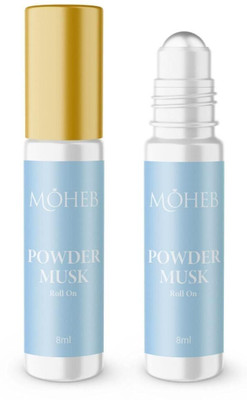 Moheb Powder Musk Attar With Musky & Floral Blend For Unisex Non-Alcoholic Roll On 8ML Floral Attar(Musk)