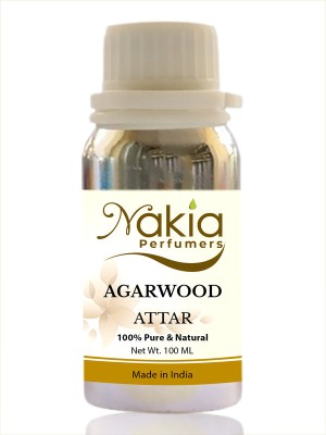 Nakia Agarwood Attar Perfume Oil | Alcohol free Ittar Scent (100ml) Floral Attar(Agarwood)