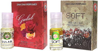 Zam Zam Perfumers Gulab and Soft 3ml/Piece Long Lasting Attar Floral Attar(Natural)