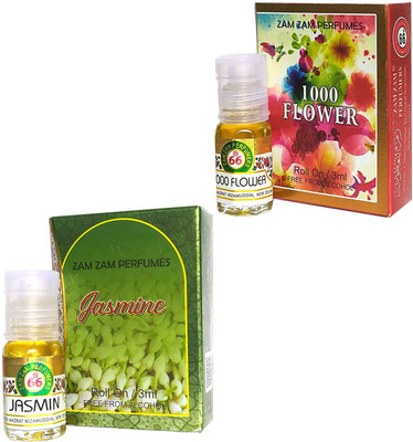 Zam Zam Perfumers 1000 Flower And Jasmine 3ml/Piece Long Lasting Attar Floral Attar(Natural)