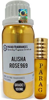 Parag Fragrances Alisha Rose 969 100Ml Natural Attar (With Empty Fancy Bottles) Floral Attar(Floral)