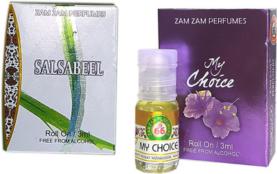 Zam Zam Perfumers Salsabeel and My Choice 3ml/Piece Long Lasting Attar Floral Attar(Natural)
