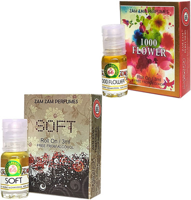 Zam Zam Perfumers 1000 Flower And Soft 3ml/Piece Long Lasting Attar Floral Attar(Natural)