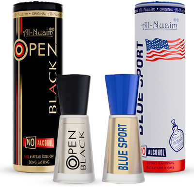 Al Nuaim OPEN BLACK & Blue Sport Herbal Attar(Floral)