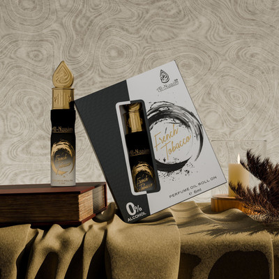 Al-Nuaim French Tobacco Attar Roll On - 6ML | Unisex Floral Attar(Leather)
