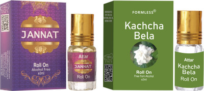 FORMLESS Jannat & Kacha Bella 3ml Roll on Floral Attar(Mitti)