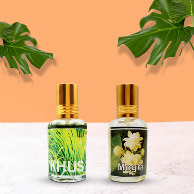 DOKCHAN Attar for pooja | Itra | Perfume | Natural and pure Khus & Mogra Fragrance Floral Attar(Blends (mukhallat), Mogra)
