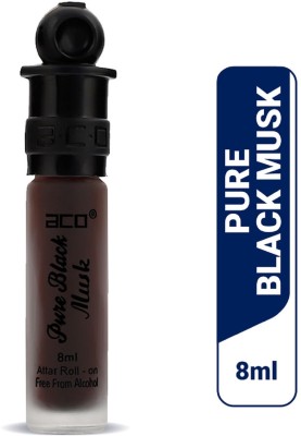 aco PURE BLACK MUSK Concentrated Attar Roll On 8ml Floral Attar(Musk)